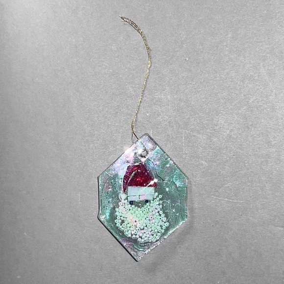 Iridescent Santa Head Ornament - Picture 1 of 4